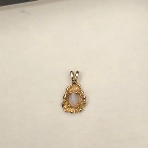 Gold opal pendant